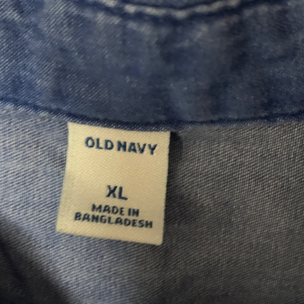 Old Navy Long Sleeve Blue shirt Dress XL - Picture 7 of 10